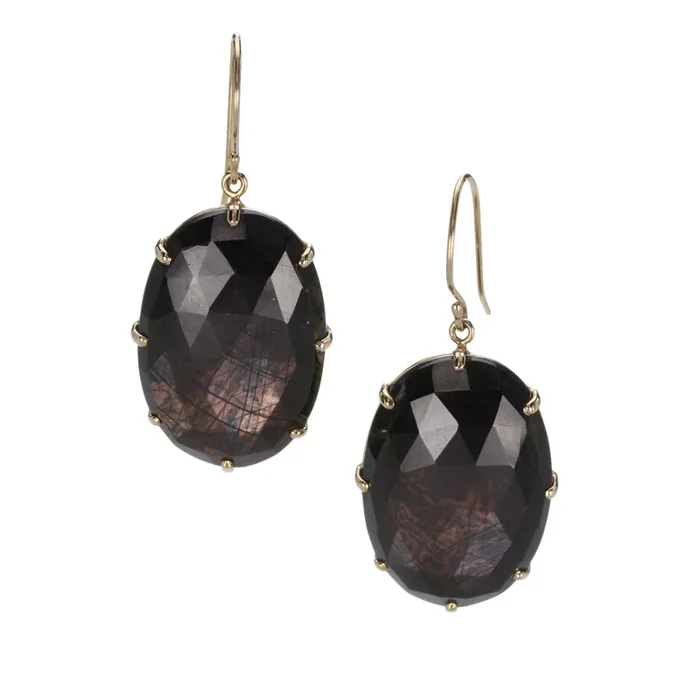 Brown Sapphire Earrings