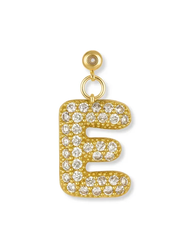Bubble Letter Grip Charm Letter E