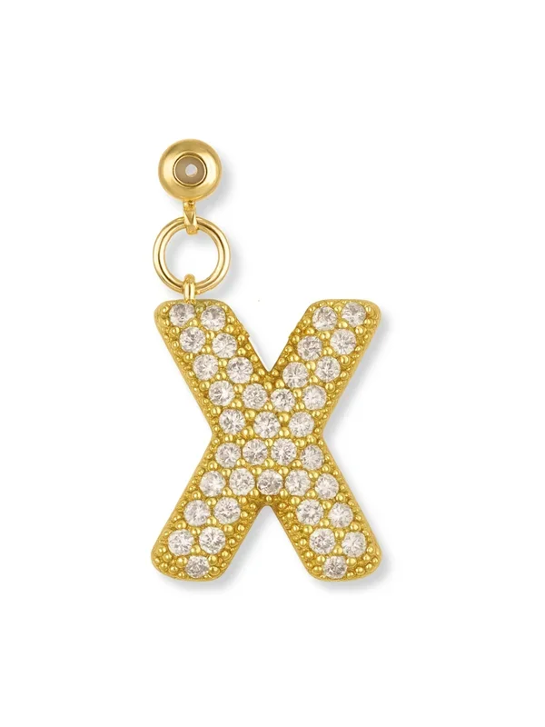 Bubble Letter Grip Charm Letter X