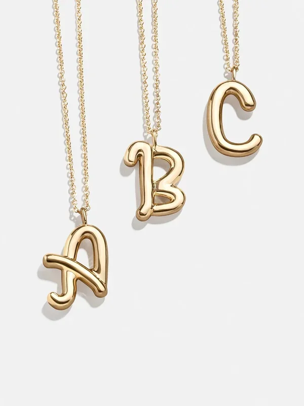 Bubble Script Initial Necklace – Bubble Script