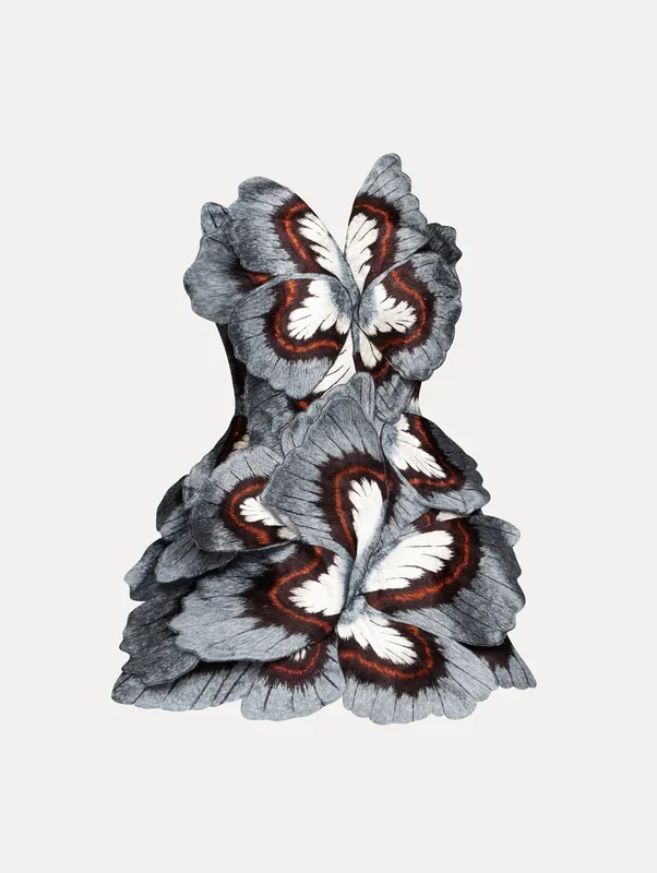 Butterfly Embroidered Cocktail Dress