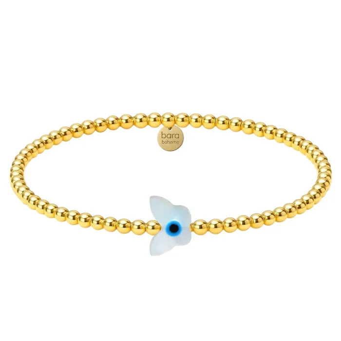 Butterfly Evil Eye | Beaded Opal Bracelet