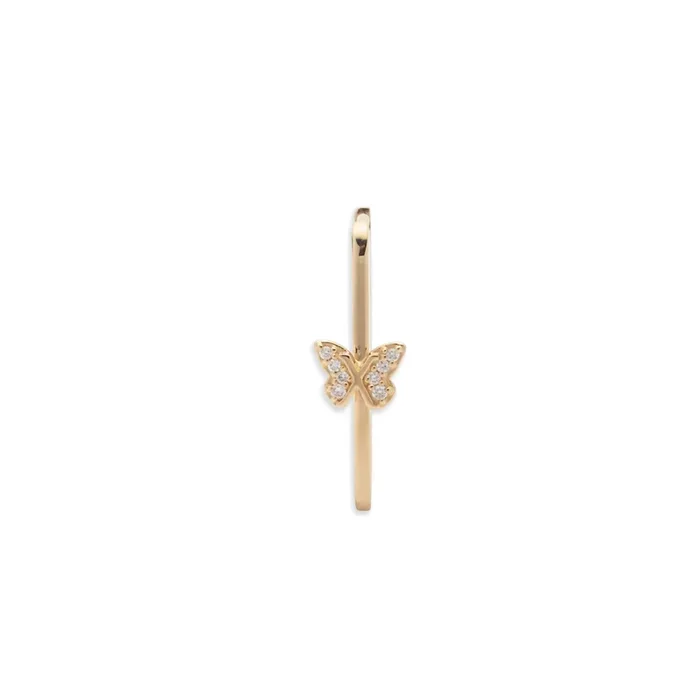 Butterfly : Pave Fob Earring