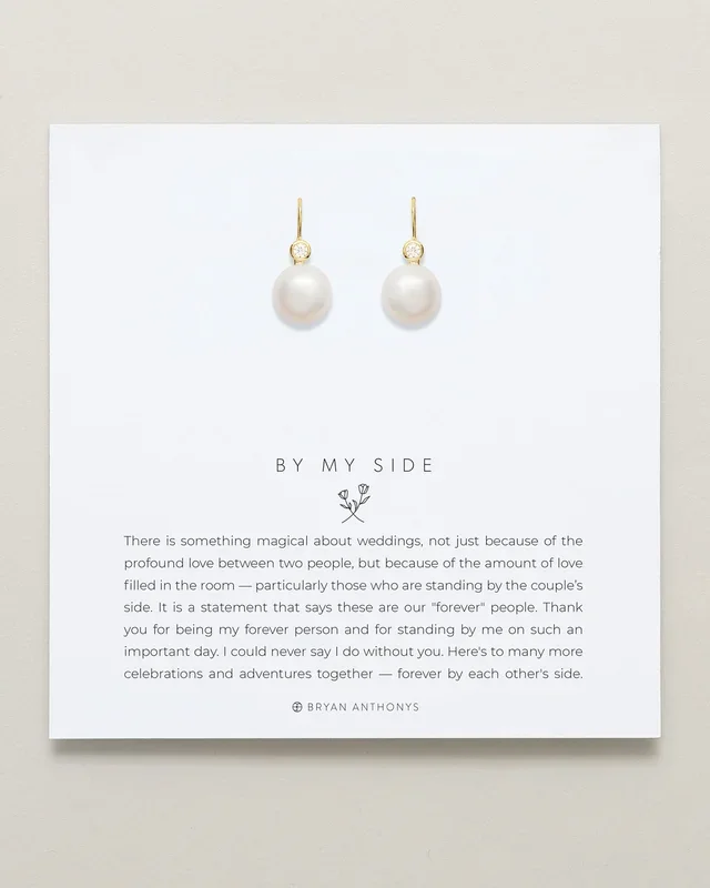 By My Side Pearl Drop Earrings