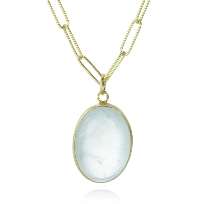 Cabochon Aquamarine Pendant (Pendant Only)