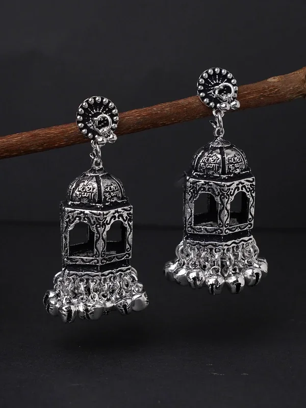 Cage Oxidised Earring Jhumka