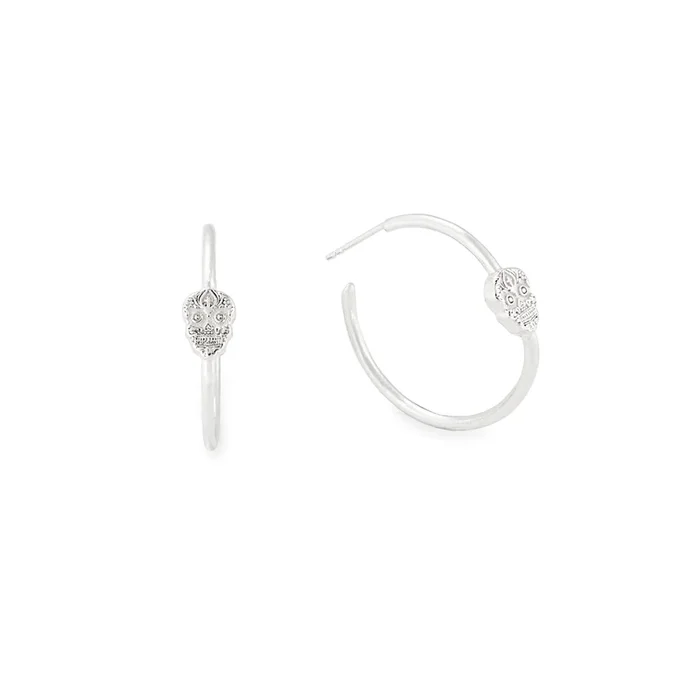 Calavera Hoop Earrings