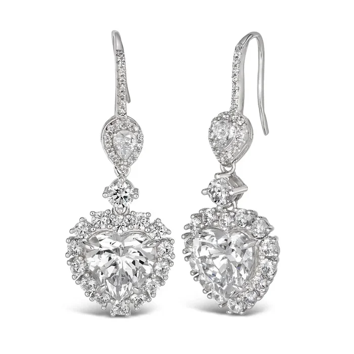 Calista Earrings in White Diamond