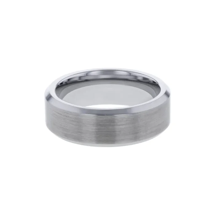 Calvin Tungsten Beveled Wedding Ring – 8mm