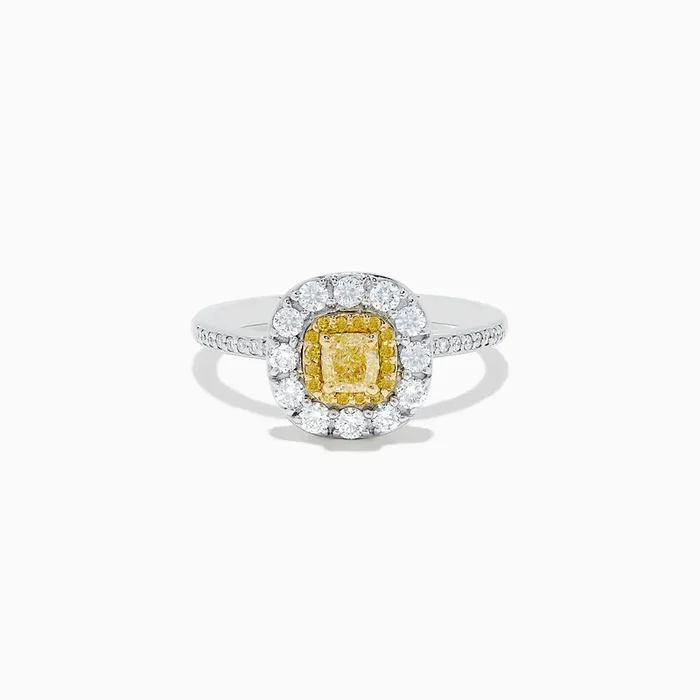 Canare 14K Two Tone Gold Yellow and White Diamond Ring