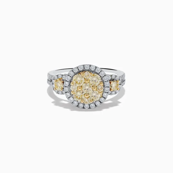 Canare 14K Two Tone White and Yellow Diamond Ring