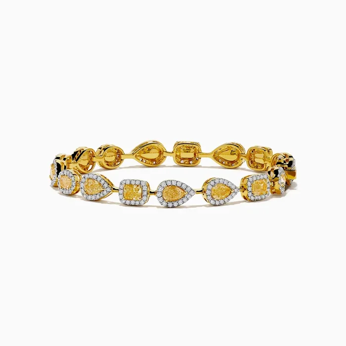 Canare 18K Yellow Gold Yellow and White Diamond Bracelet