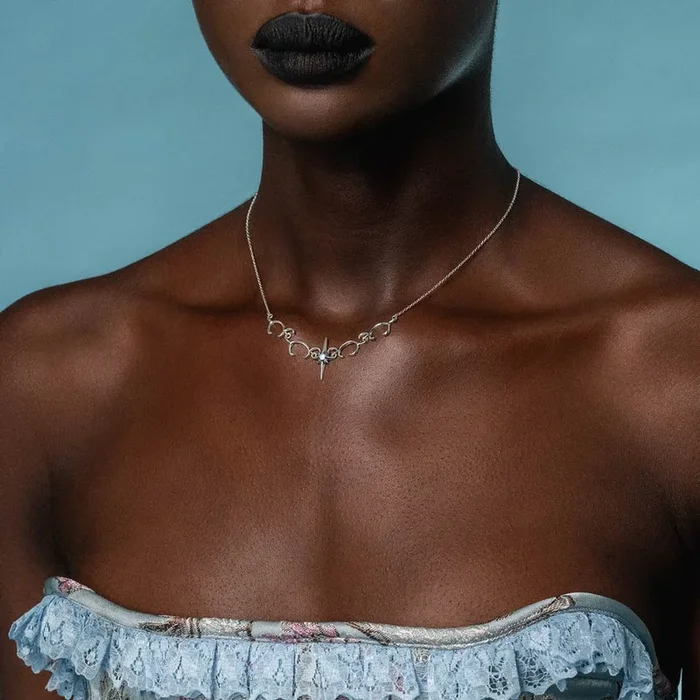 CASSIUS. Star Flare & Waves Opalite Necklace – Silver