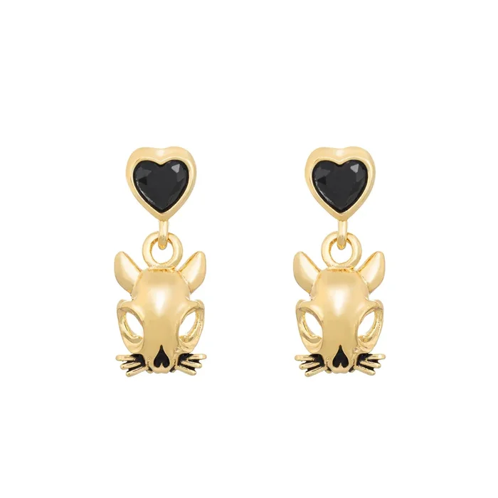 Cat Skull Earrings