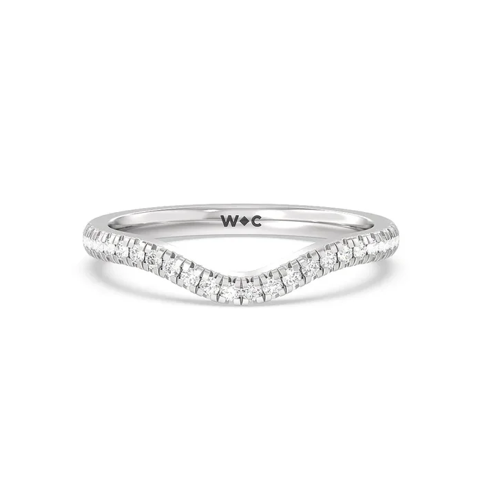 Cathedral Halo Diamond Wedding Band