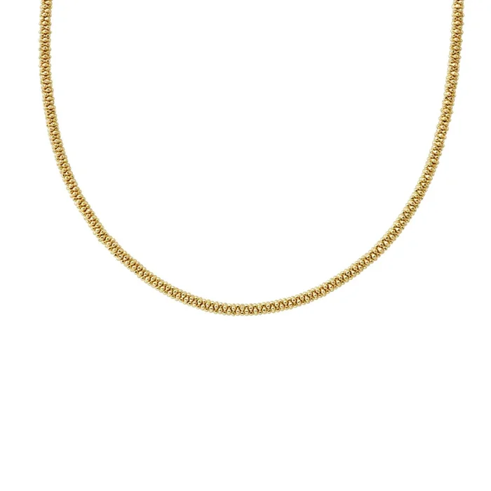 Caviar Gold 18K Gold Caviar Necklace 3mm (studio)