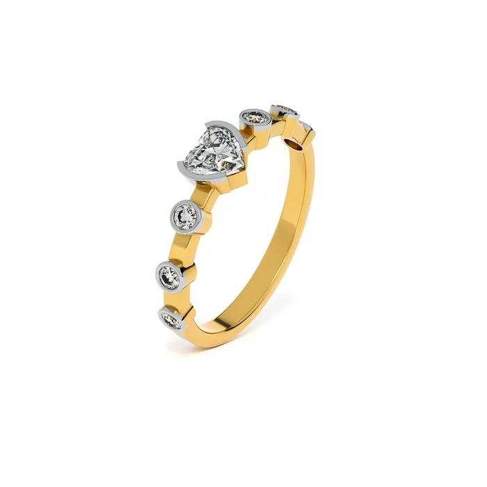 Celestial Heart 9KT Gold Lab Grown Diamond Ring