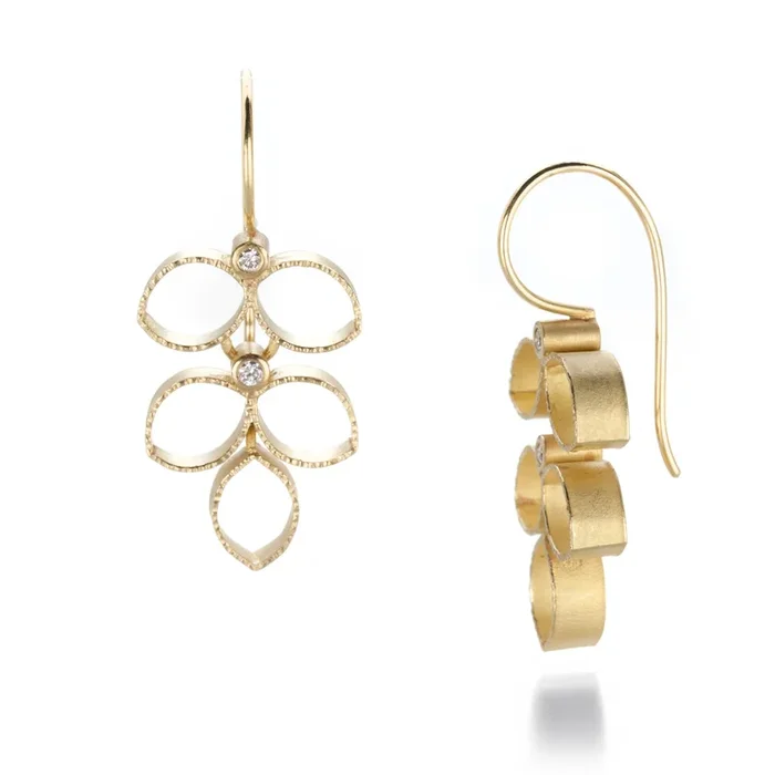 Cellular Leaf Earrings