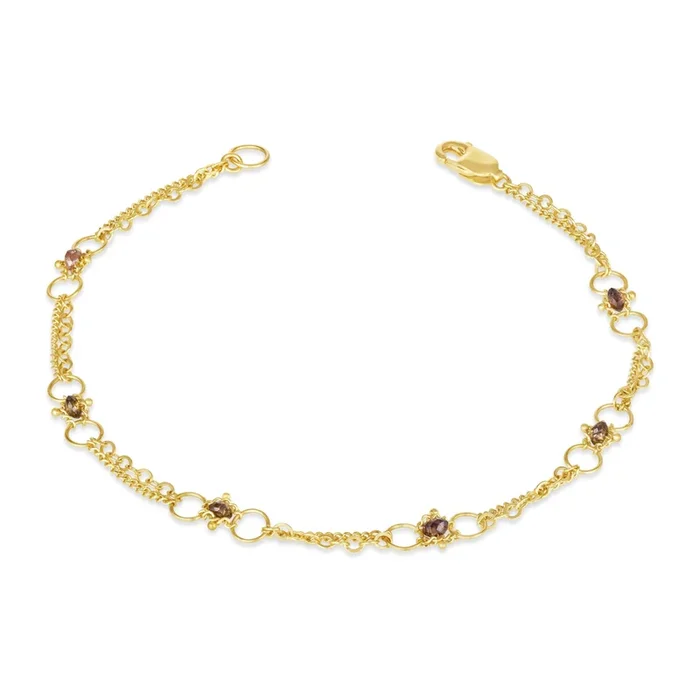 Champagne Diamond Whisper Chain Bracelet in 18k Gold