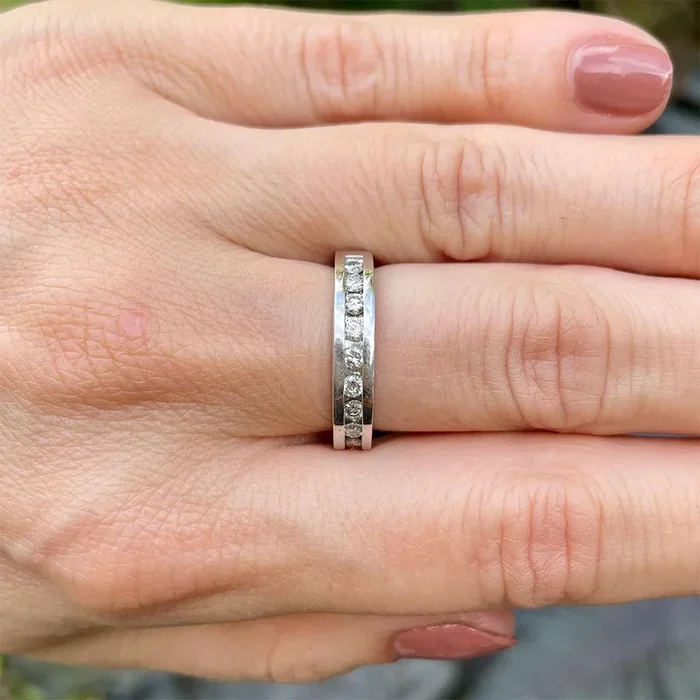 Channel-Set Diamond Ring (0.45 cttw) in 14k White Gold