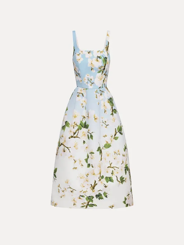 Cherry Blossom Faille Cocktail Dress