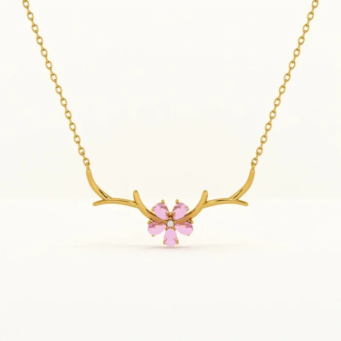 Cherry Flower Necklace