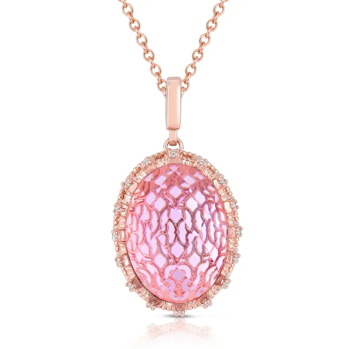 Chloé Pink Oval Tile Pendant