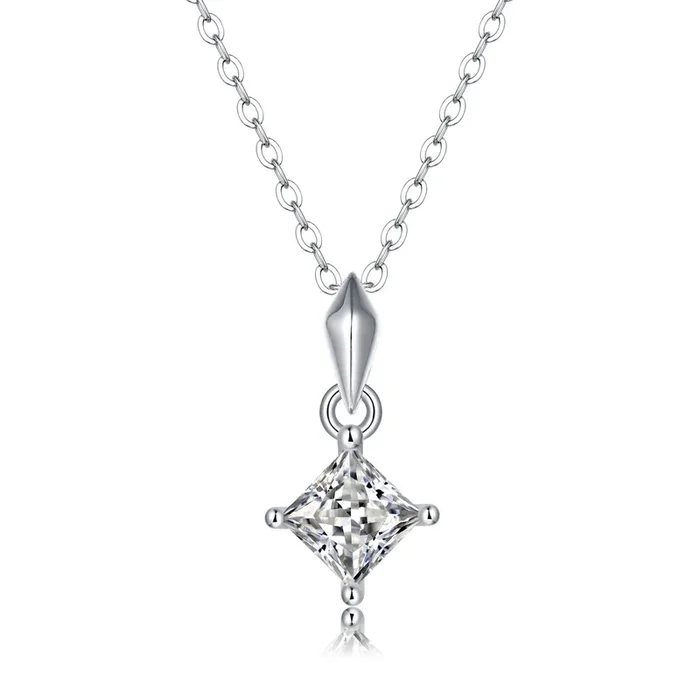 Chloe Princess Solitaire Pendant Necklace