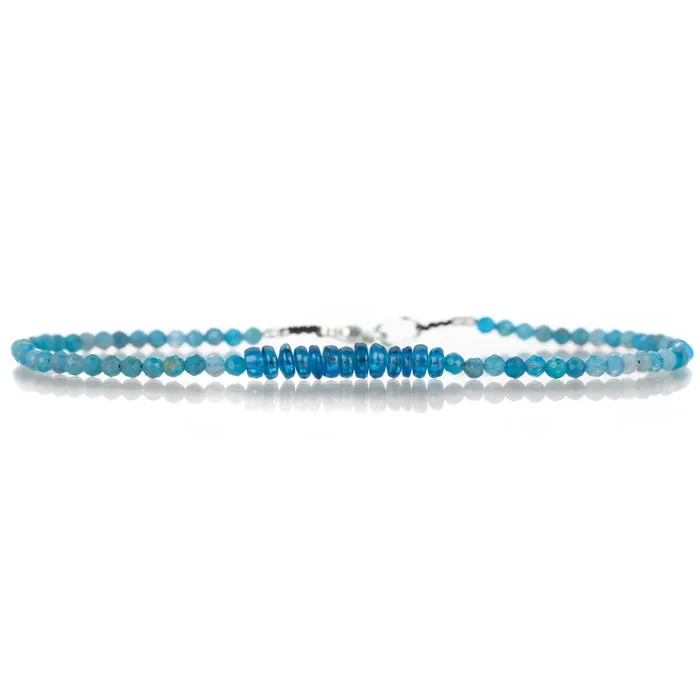 Chrysocolla and Apatite Bracelet