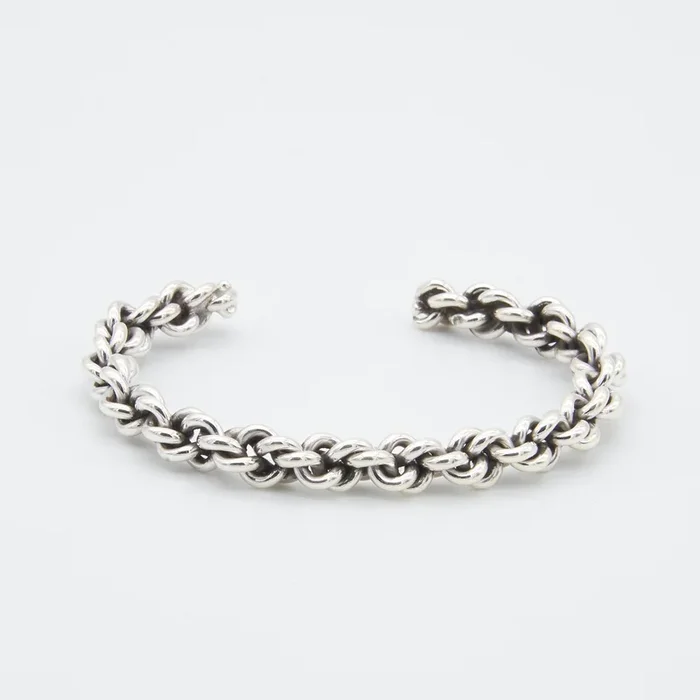 Chunky Byzantine Design Sterling Silver Cuff