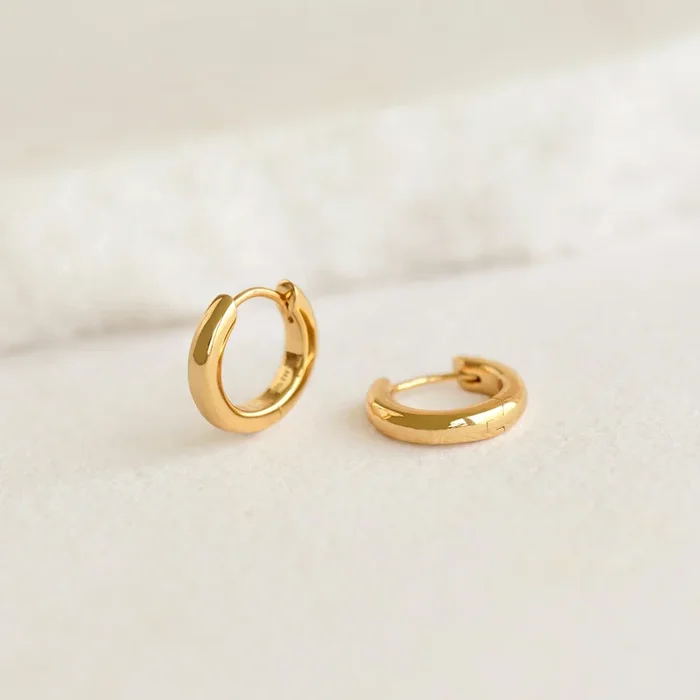 Chunky Huggie Hoop Earrings – Dione