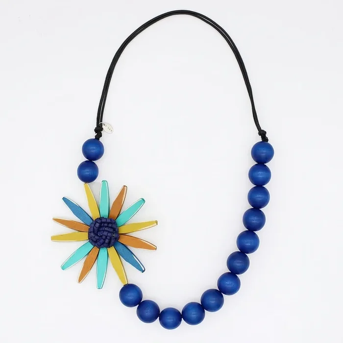 Chunky Multi Flower Statement Necklace