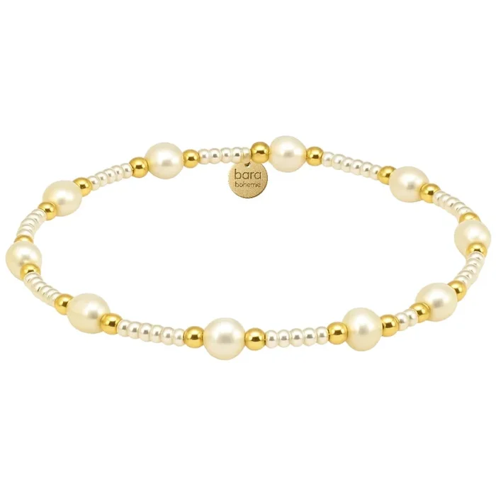 Claire | Gold Filled Beaded Bracelet with Pearls