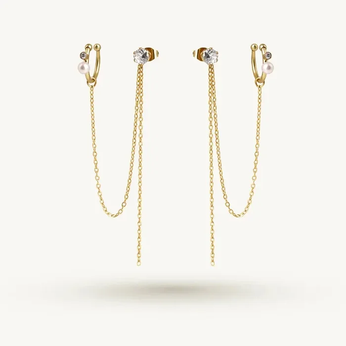 Classic Cuff Chain Drop Earring