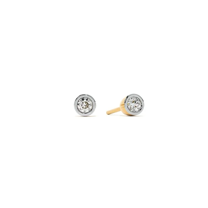 Classic Gem 9KT Gold Lab Grown Diamond Studs for Multiple Piercings