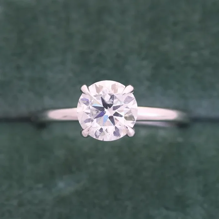 Classic Solitaire Round Diamond Engagement Ring (1.50ct) in 14k White Gold