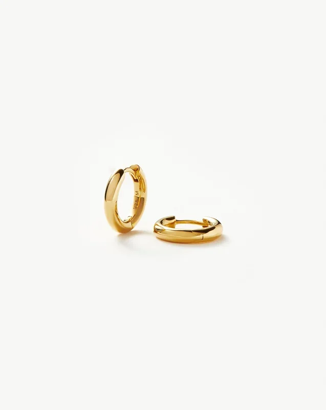 Classic Tunnel Mini Hoop Earrings | 18ct Gold Vermeil