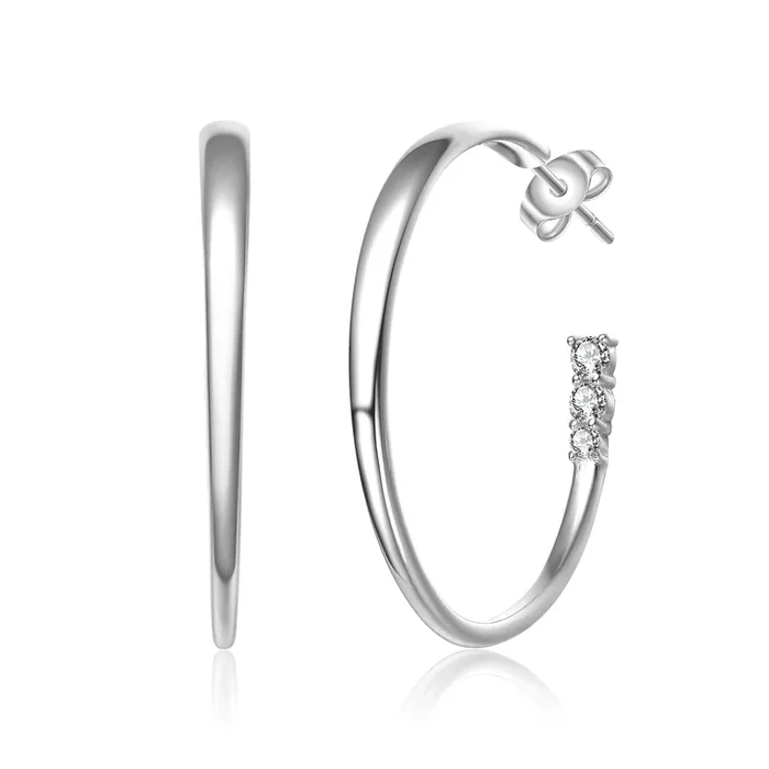 Cleo Midi Ribbon C-Hoop Earrings