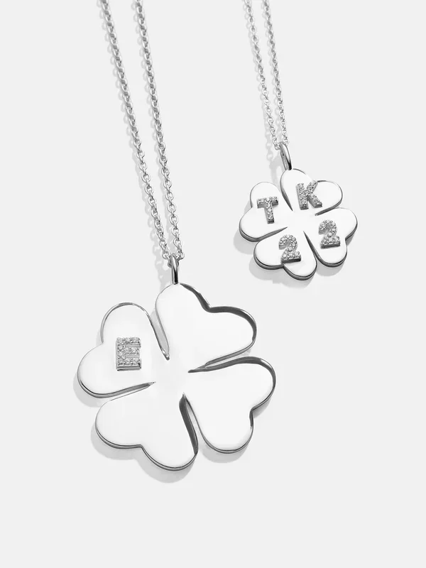 Clover Sterling Silver Custom Pendant Necklace – Sterling Silver