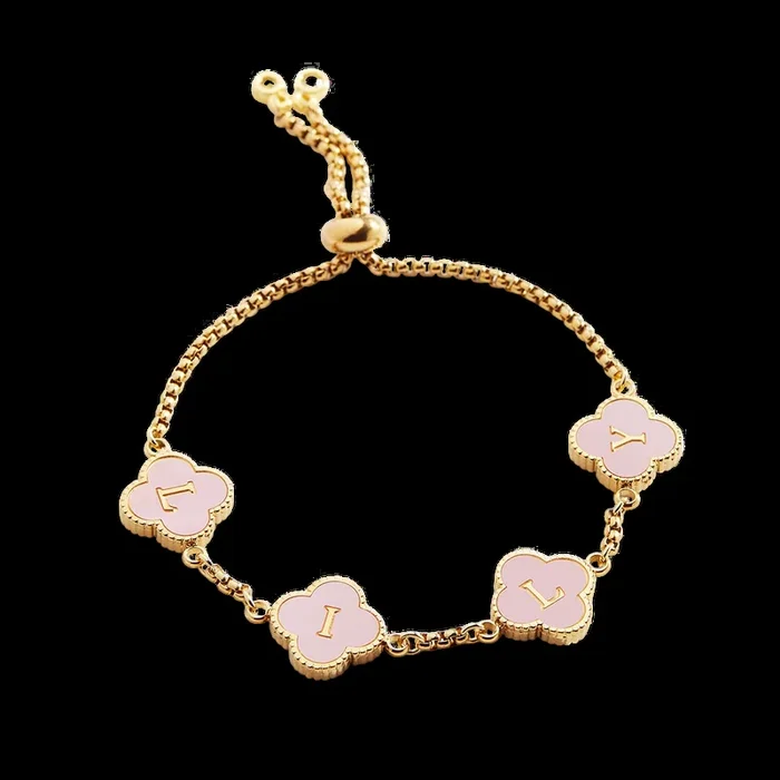 Colorful Clover Custom Name Bracelet