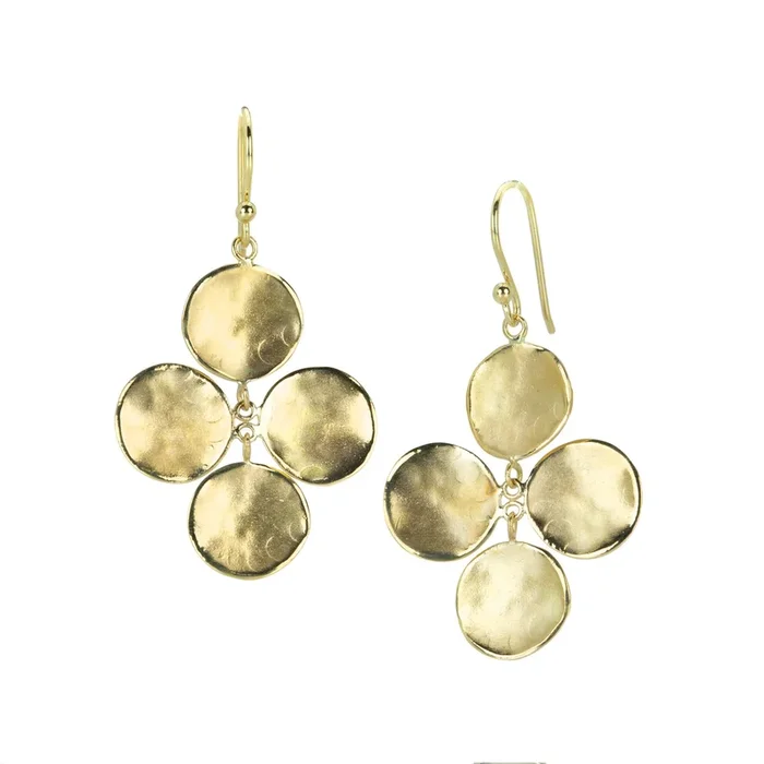 Concave Disc Charm Earrings