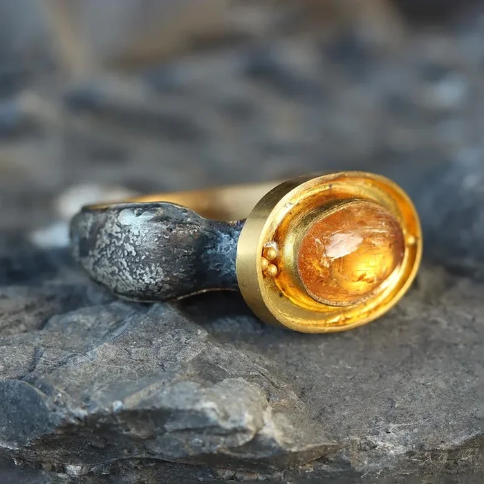 Constantinople Imperial Topaz Ring by Michael Jensen Designs