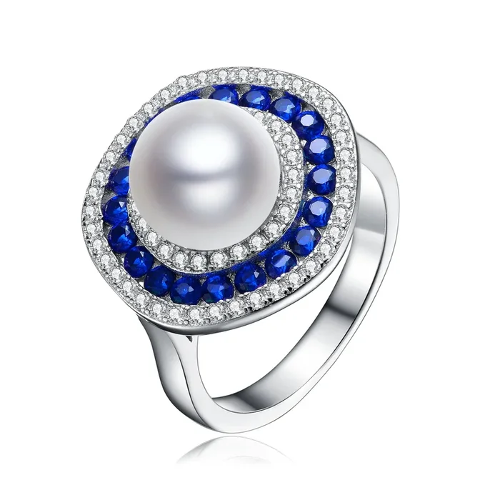 Coralie Ocean Blue Pearl Ring
