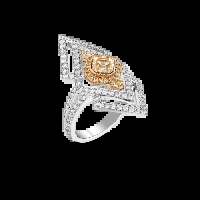 Cosmos High Jewellery Yellow and White Diamond Ring | In 18ct White and Yellow Gold