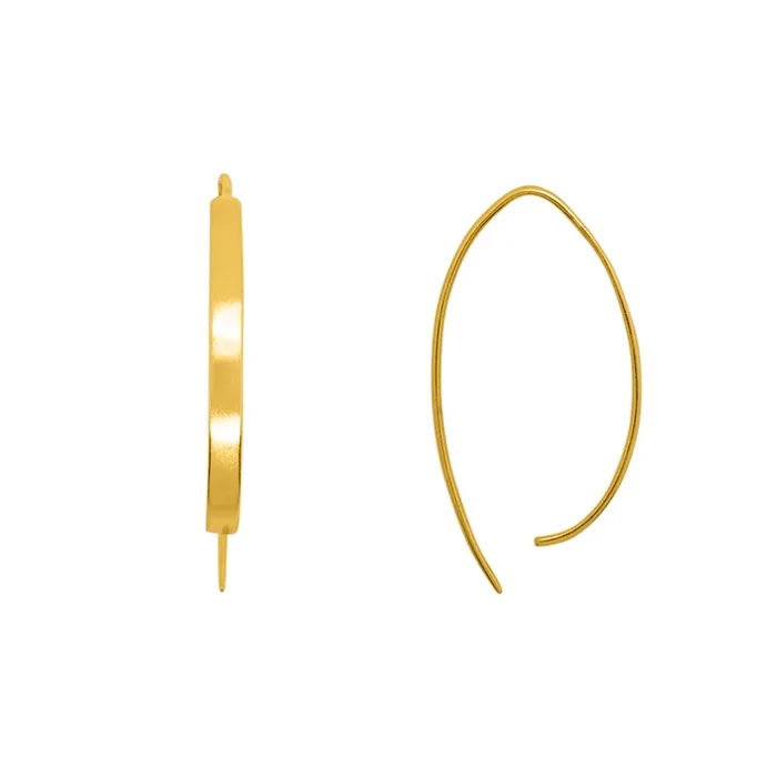 Crescent Earrings in Gold – 1 3/8″ L