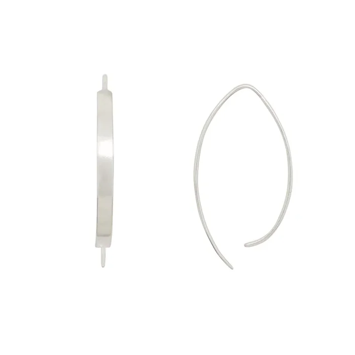 Crescent Earrings in Silver – 1 3/8″ L | Available to Ship January 7, 2026