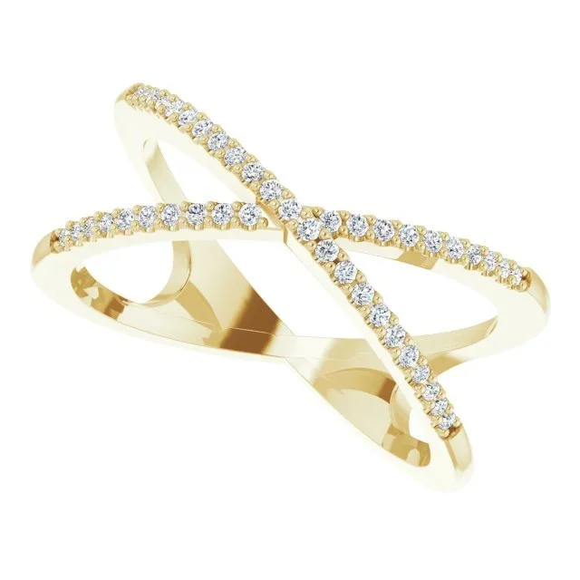 Criss Cross Diamond Ring