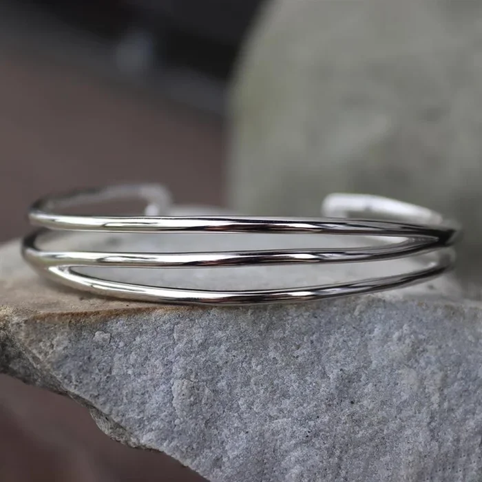 Crossing Paths Cuff Bracelet in Sterling Silver