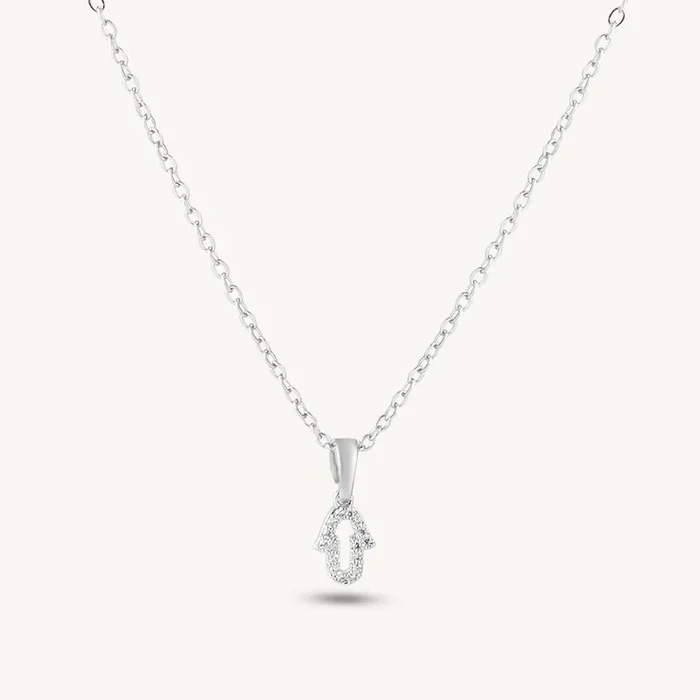 Crystal Hamsa Hand Necklace