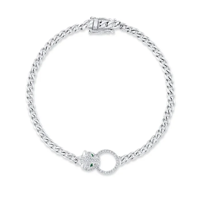 Cuban Chain Panther Link Bracelet